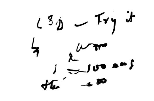 Huxley's note asking for intramuscular LSD