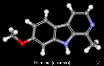 3D Harmine Molecule