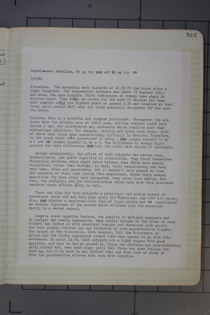 shulgin lab book 3, page 365