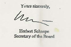 Herbert Schaepe signature